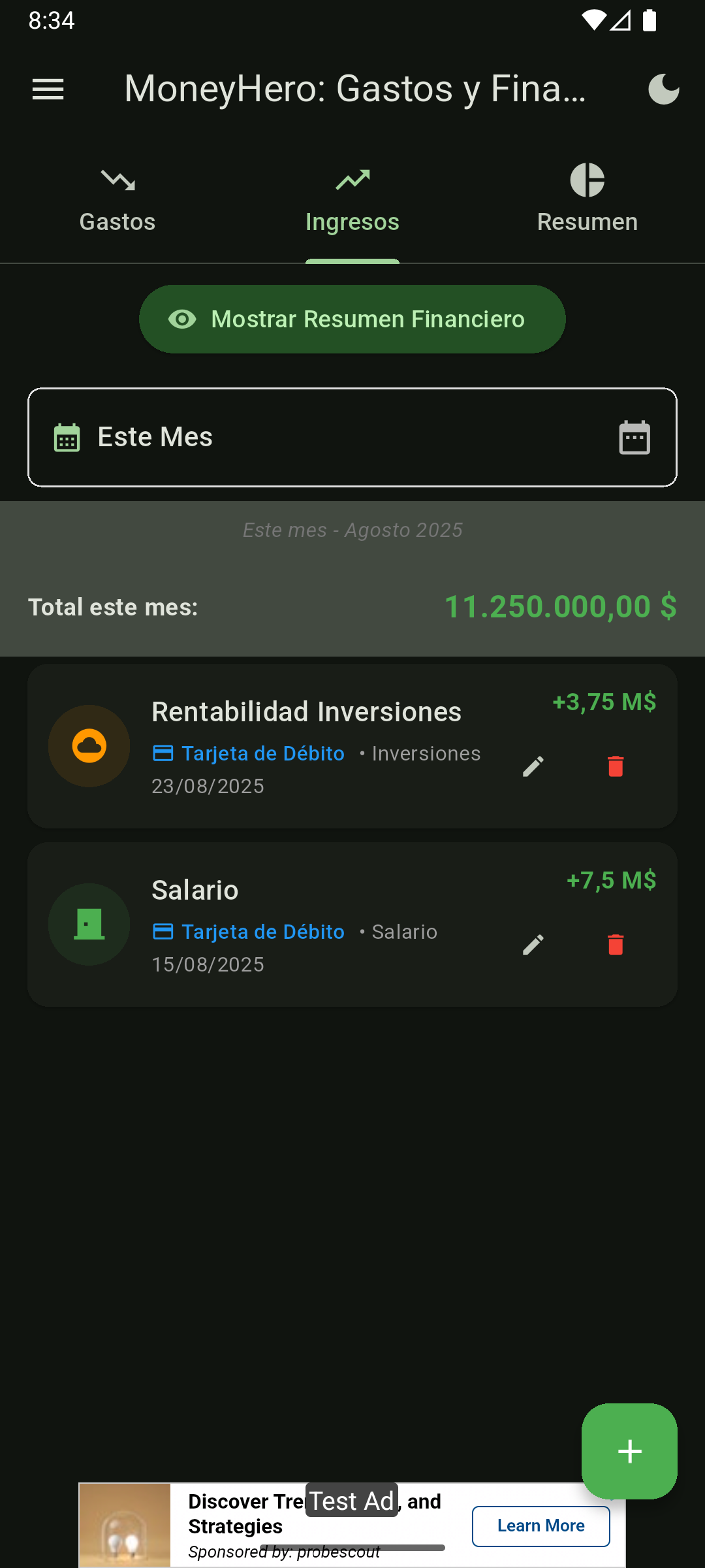 Reportes Financieros